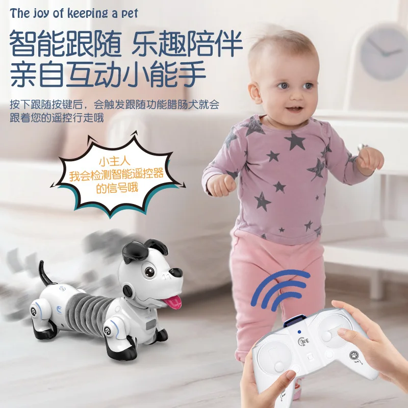 2021 New Programable 2.4G Wireless Remote Control Smart Robot Dog Kids Toy Intelligent Talking Electronic Pet kid Gift | Игрушки и хобби