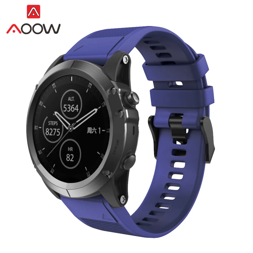 22 мм 26 мм силиконовый ремешок для часов Garmin fenix 3 HR fenix 5X fenix 3HR fenix 5 Plus быстросъемный сменный ремешок для браслета