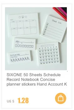 SIXONE Творческий Ins Блокнот Ежедневник для офисного стола Ready To Do List сообщение от школьные канцелярские принадлежности