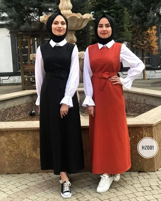 Рамадан ИД мусульманский жилет Abayas Дубай модная полосатая абайя без рукавов