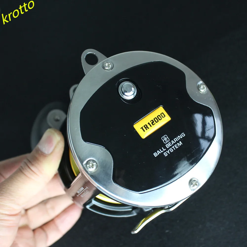 3.4:1 12000 Right Hand 8 Bearings Saltwater Fishing Reels Deep Sea Trolling Drum Reel Max Drag 25kg | Спорт и развлечения