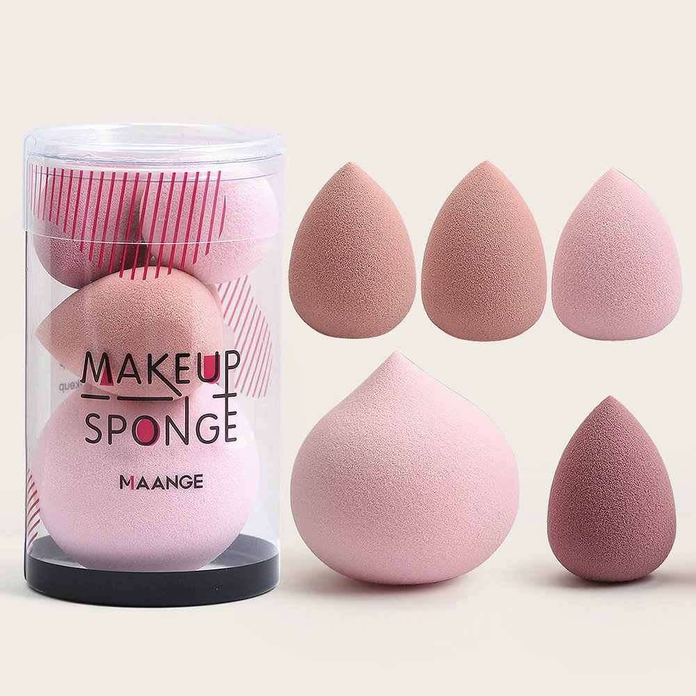 3/5pcs Dry/wet Makeup Sponge Set Blender Makeup Tools Beauty Cosmetics Puff Face Foundation Blending For Liquid Cream And Powder