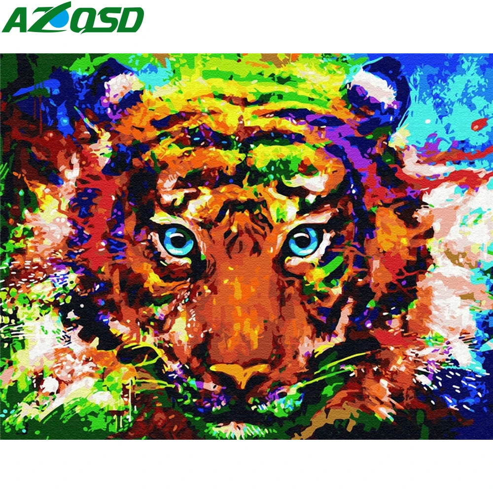 Картина AZQSD по номерам наборы животных рисунок на холсте украшение для дома DIY