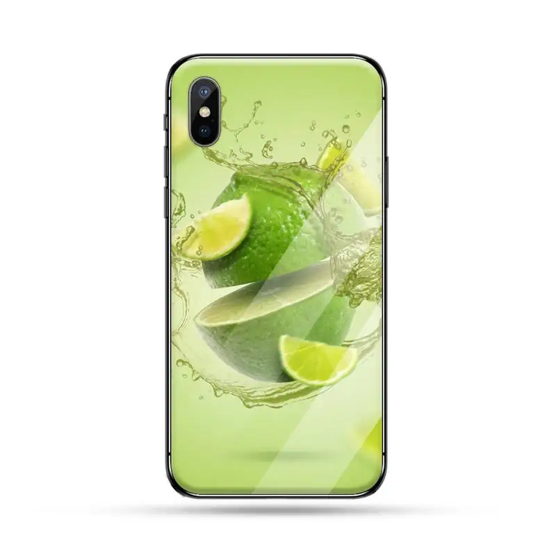 

Fruit Apple Pineapple Strawberry Mango Phone Case Tempered glass For iphone 5C 6 6S 7 8 plus X XS XR 11 PRO MAX