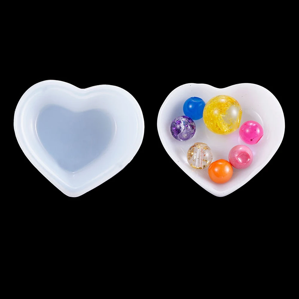 Heart Shape DIY сердце квадратной формы пластины УФ смолы плесень ювелирных изделий Силиконовые ручной работы ювелирные инструменты - Цвет: Heart Shape
