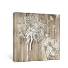 Настенная живопись с одуванчиком по дереву, винтажный постер, картина, принты, домашний декор, гостиная, спальня, ванная комната