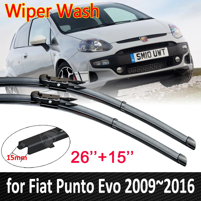 

for Fiat Punto Evo 2009~2016 2010 2011 2012 2013 2014 2015 Car Wiper Blade Front Windscreen Windshield Wipers Car Accessories