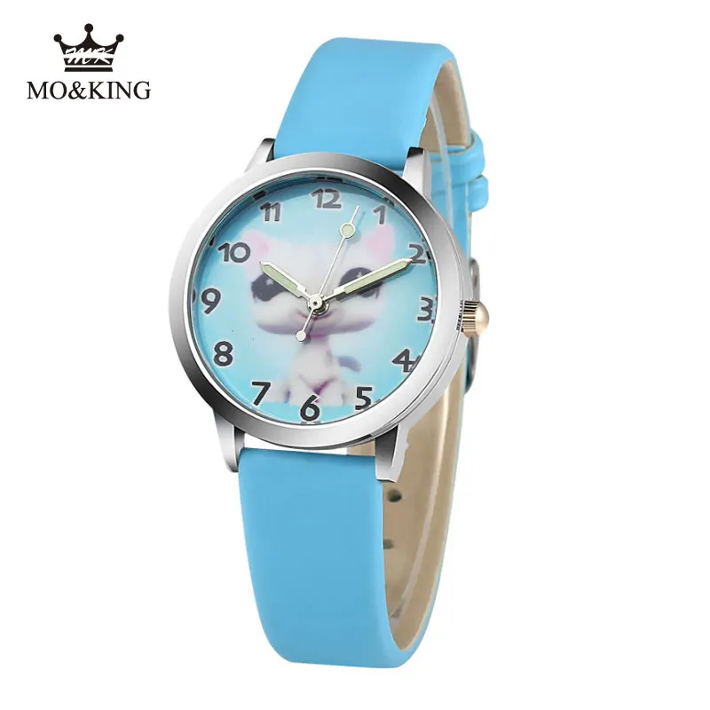 Детские часы с кожаным ремешком кварцевым циферблатом детские наручные для