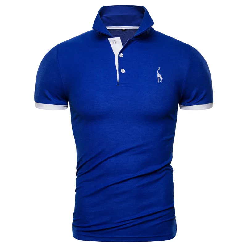 

Dropshipping 13 Colors Brand Quality Cotton Polos Men Embroidery Polo Giraffe Shirt Men Casual Patchwork Male Tops Clothing Men