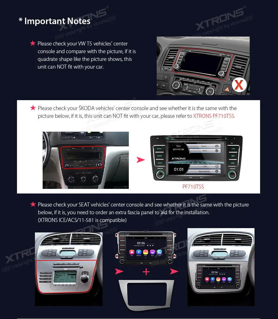 XTRONS " Android 9,0 Восьмиядерный автомобильный dvd-плеер gps для Volkswagen Vento Transporter Multivan Tiguan caddy для сиденья для skoda
