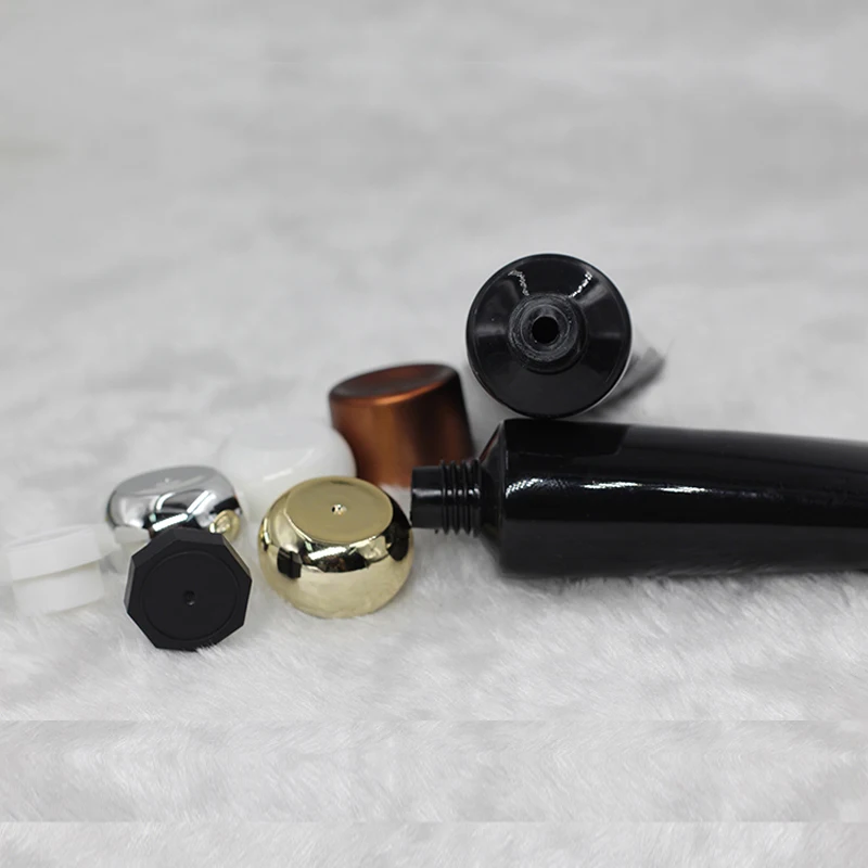 100pcs 50g Empty Black Mini Travel Plastic Hand Cream Face Cleanser Soft Tubes Containers with Caps Embalagens De Tubetes | Красота и