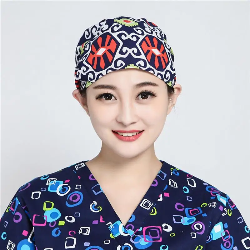 1 шт. Рабочая хлопковая Пыленепроницаемая Кепка с принтом для медсестры|Мужская