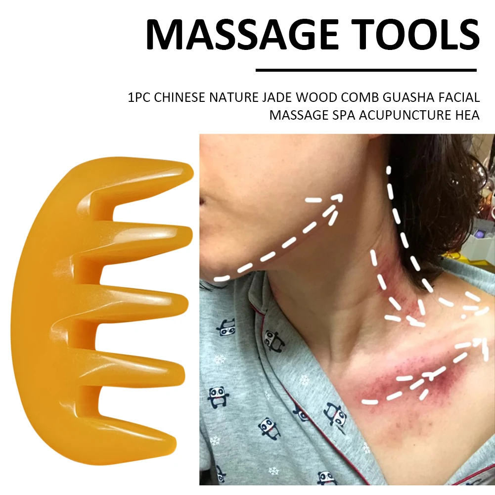 Массажная расческа гуаша натуральный пчелиный воск для спа-иглоукалывания