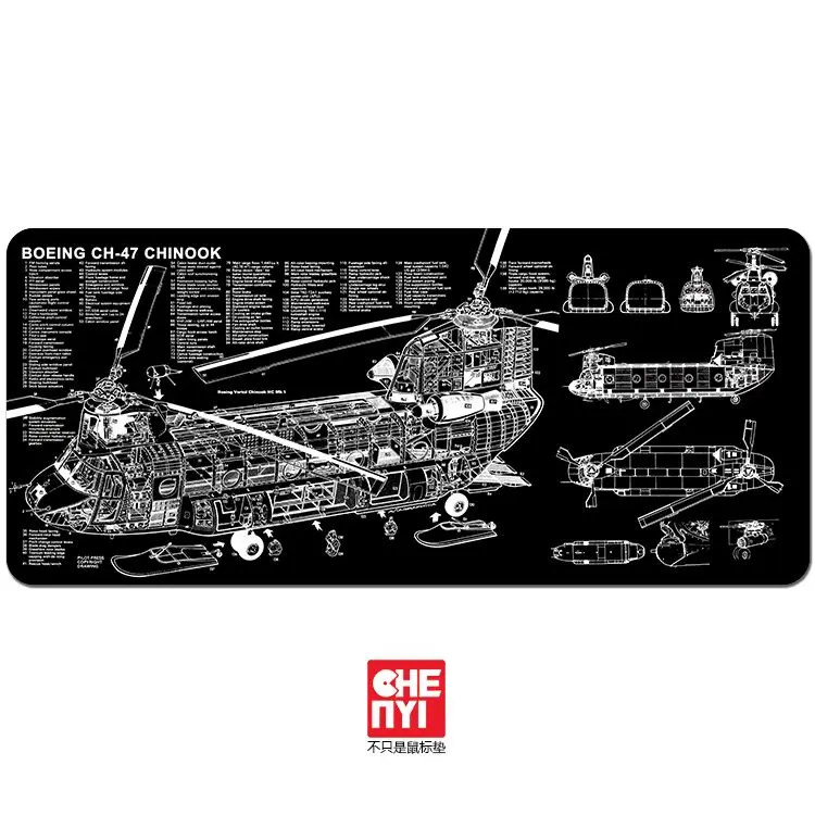 Boeing CH47 Mpad x1 Механическая клавиатура Mousepad boeing ch 47 chinook 900 400 4 мм не сшитые края/Резина высокого качества - Цвет: Boeing CH47 Mpad x1
