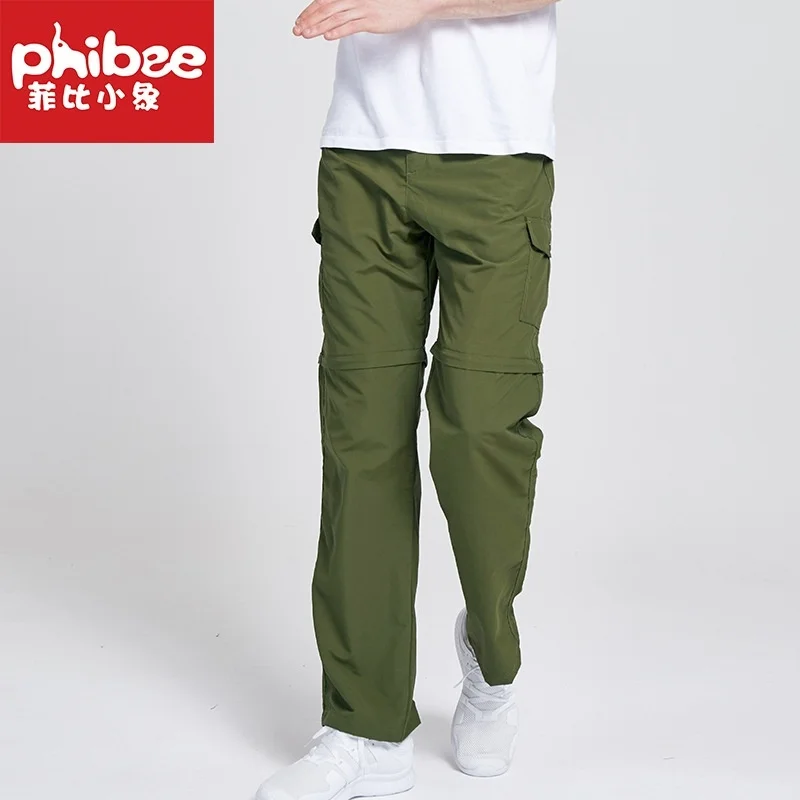 

outdoor pants solid color mountaineering pants lovers waterproof pants one of men's detachable quick drying pants