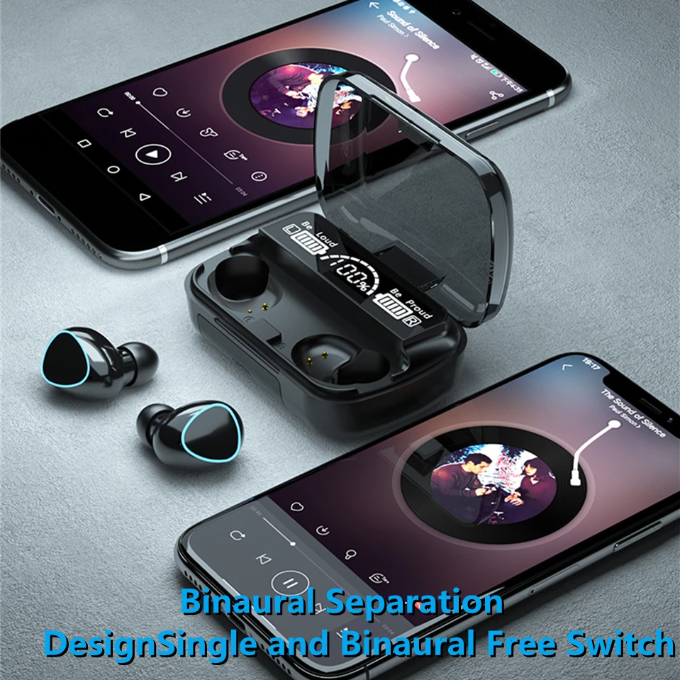 TWS-наушники с зарядным футляром Bluetooth 2022 5 1 мА · ч | Электроника