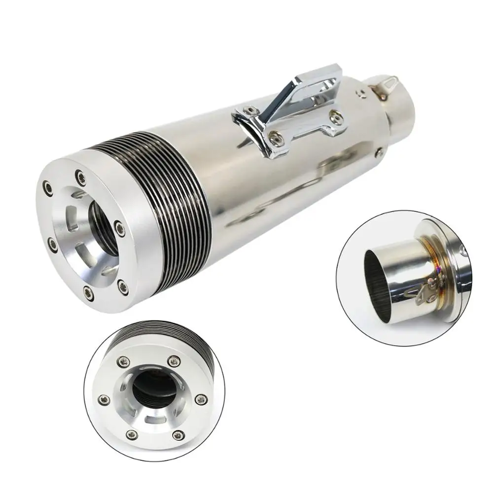 

Right Left Side Motorcycle Retro Exhaust Chrome Muffler Pipe Motorbike Vintage Silencer Custom Bobber Cafe Racer Street Glide