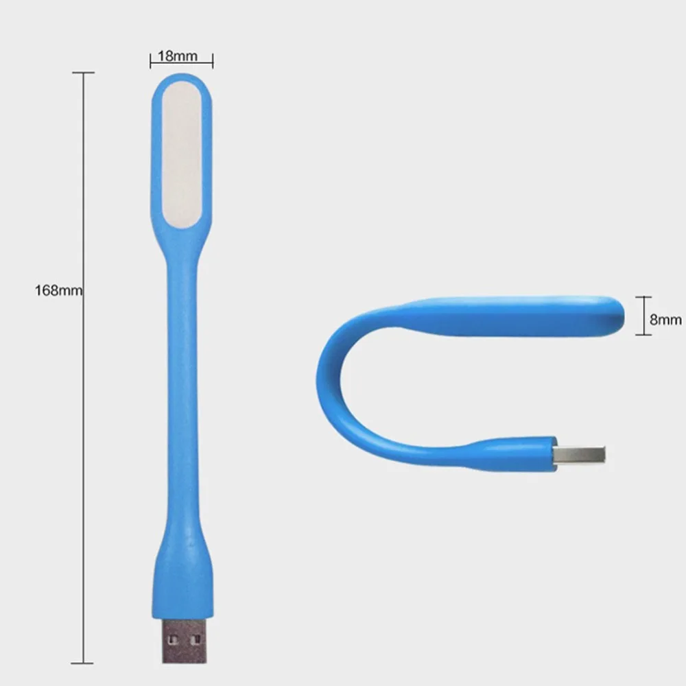 Комплект из 2 предметов маленький гибкий USB лампа Портативный супер яркая книга