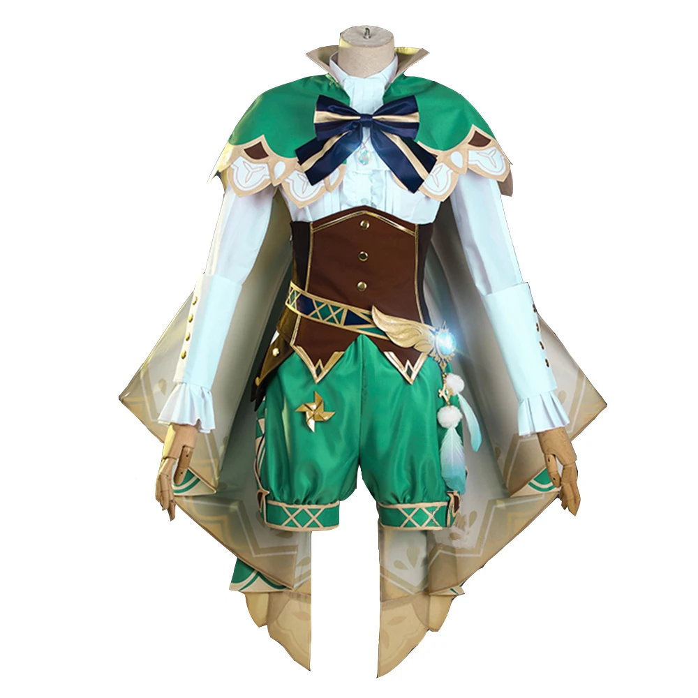 

Genshin Impact Venti Cosplay Costume Shoes Wigs Anime Women High Quality Costumes Halloween Shirt Pants Cloak Full Set