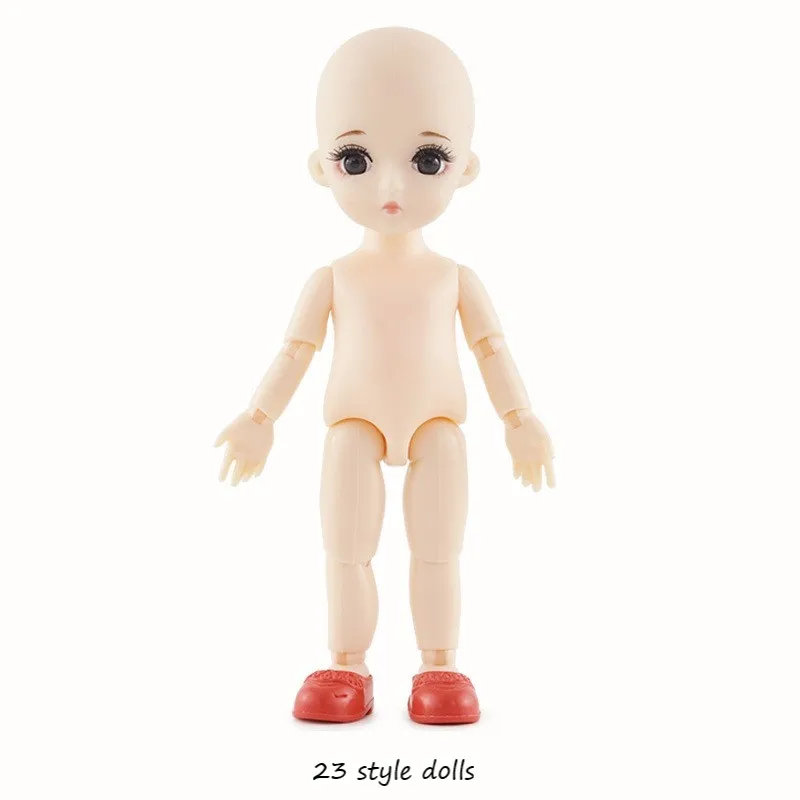 16 см 3D глаза 13 суставов BJD 1/12 куклы игрушки для девочек милый Reborn Baby Doll принцесса