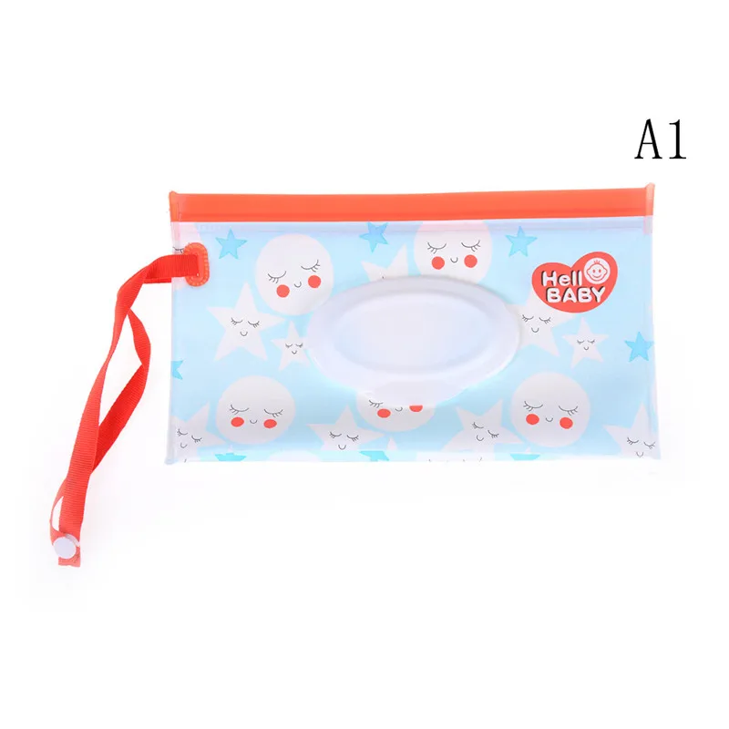 

1 Pcs Clutch and Clean Wipes Carrying Case Eco-friendly Wet Wipes Bag Cosmetic Pouch Easy-carry Snap-strap Wipes Container