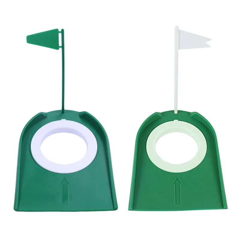 

Golf Putting Green Regulation ABS Cup Hole Flag Indoor Home Yard Outdoor Practice Training Trainer Aids Golf Bracelets Kit