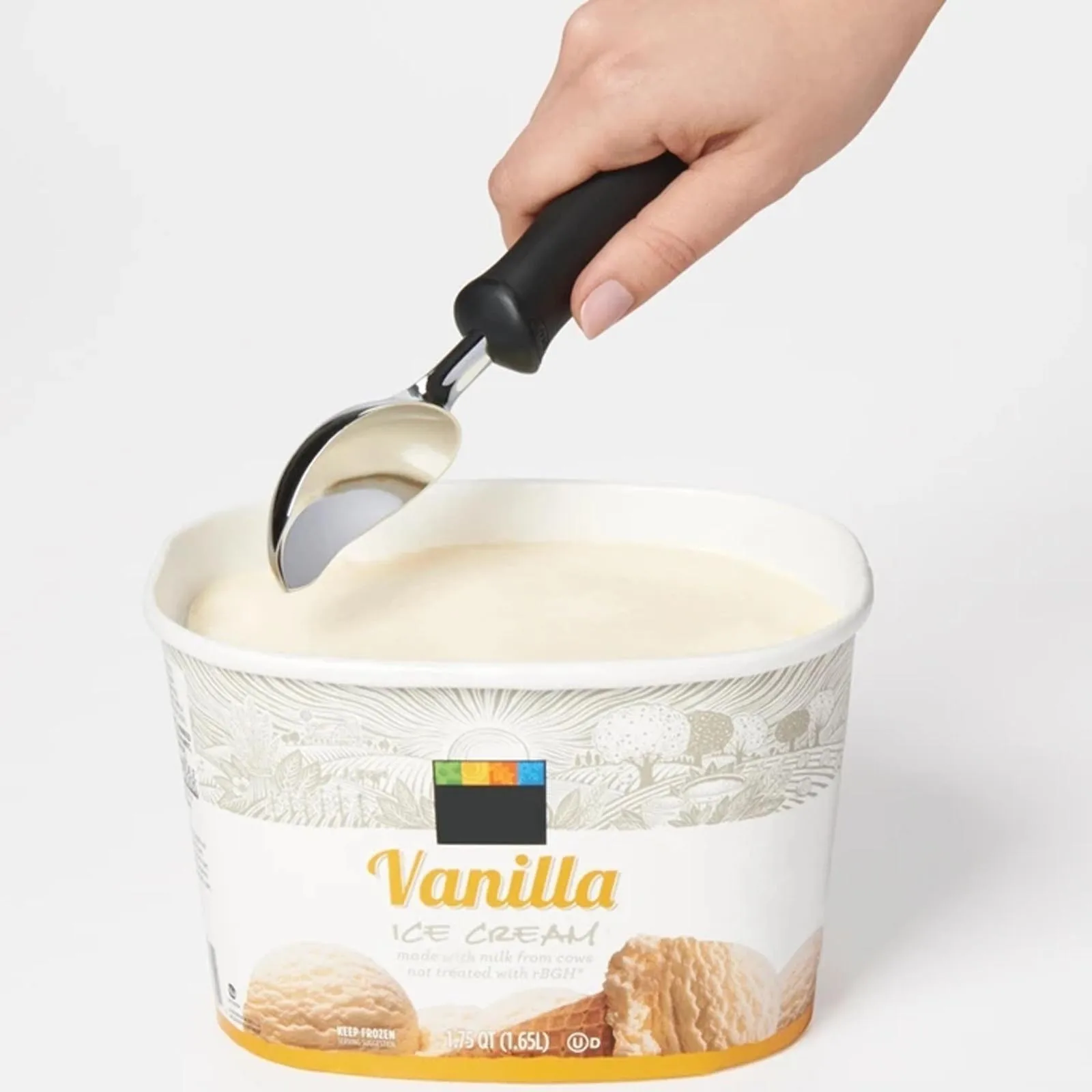 Совок для мороженого из нержавеющей стали с мягкой ручкой|Ложки грейпфрута| |