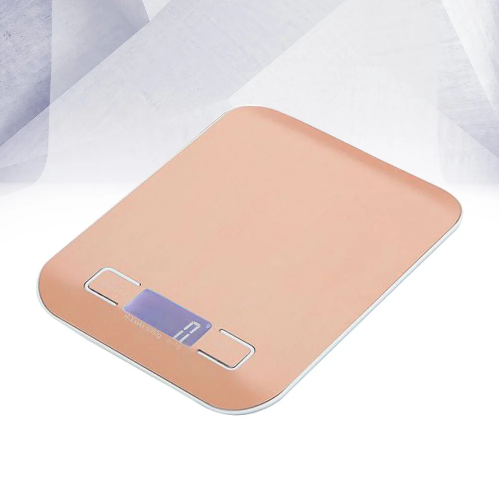 

5KG/1g Stainless Steel Kitchen Scale Baking Cooking Use High Precision Electronic Scale No Battery Included(Rose Gold)