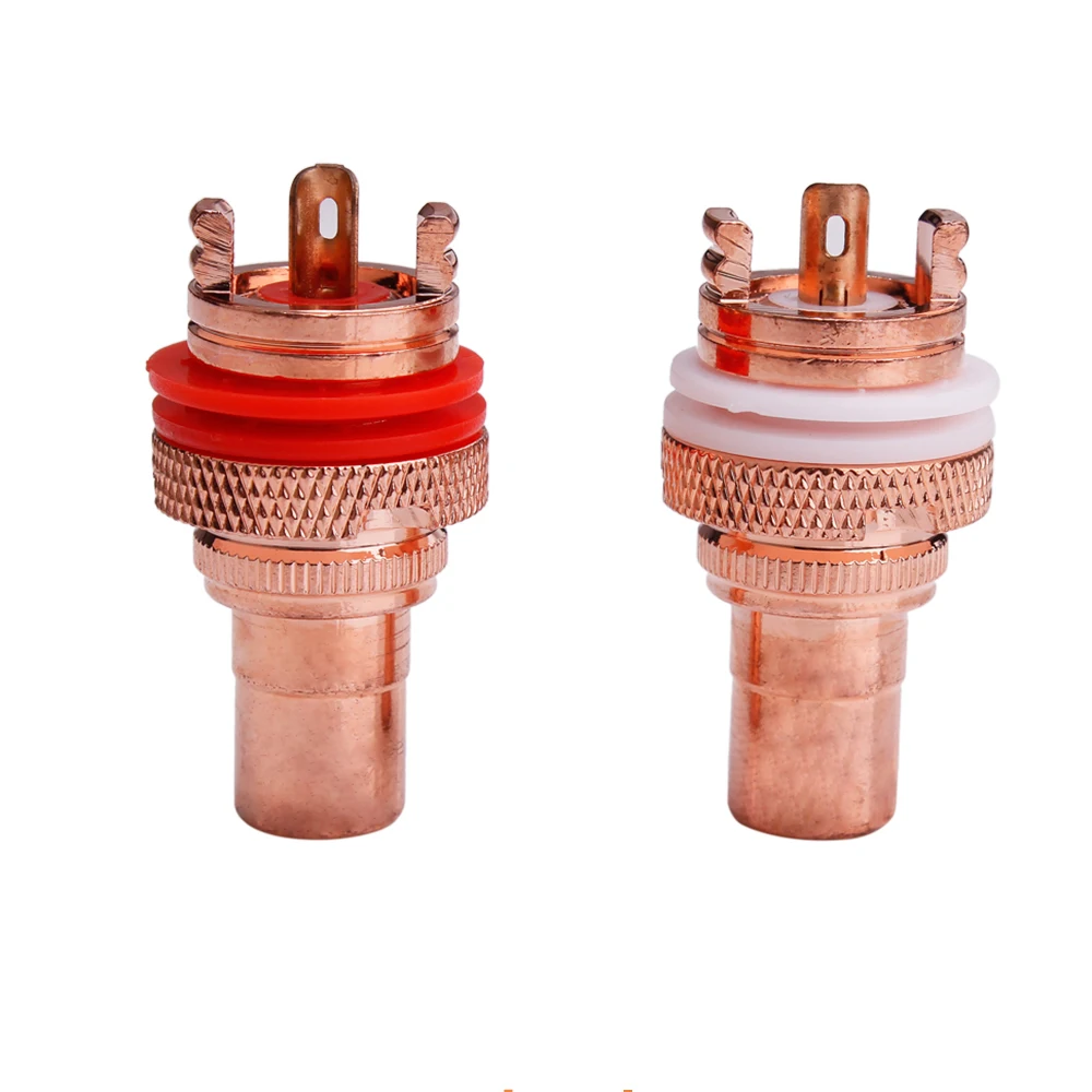 Набор для самостоятельной сборки YYAUDIO 4 штекера Rca с покрытием из красной меди