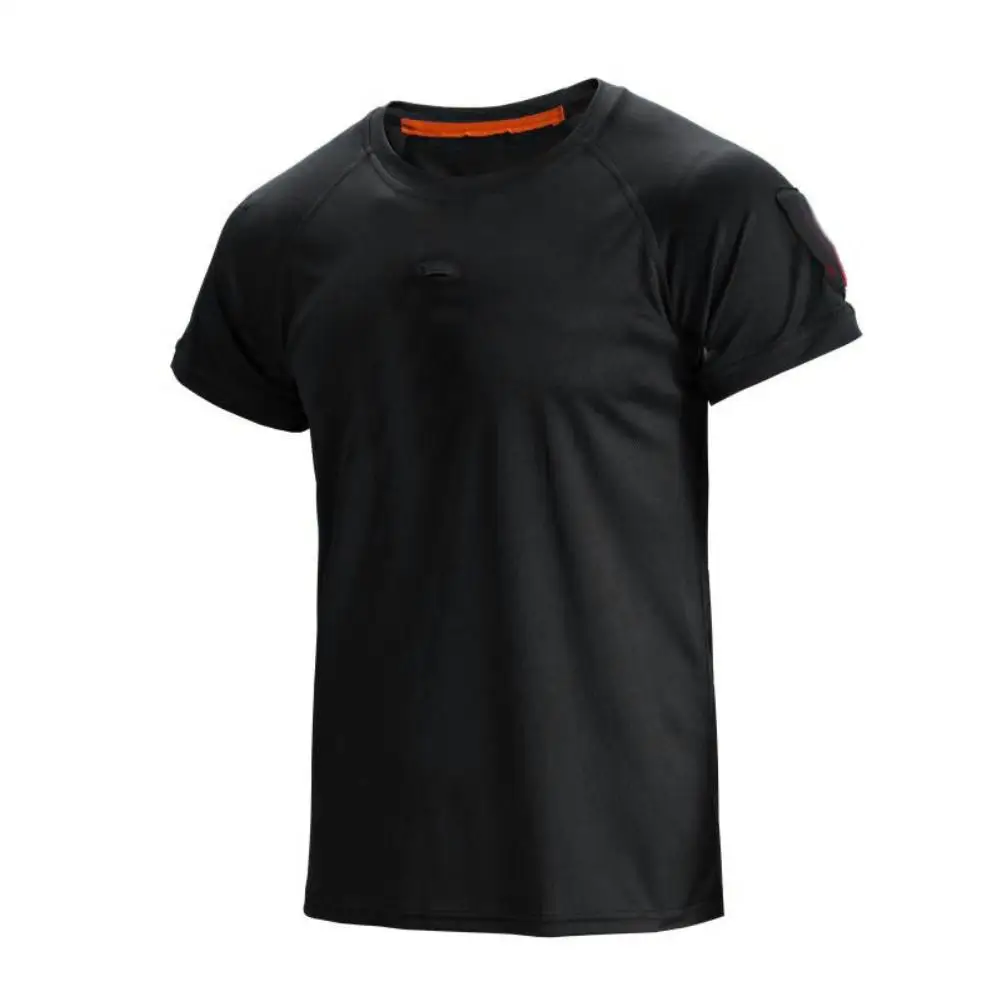 

Men Tops Solid Color Breathable Quick Drying Short Sleeve O Neck T-shirt Summer Male Fitness Shirt Clothing Plus Size 6 Colors