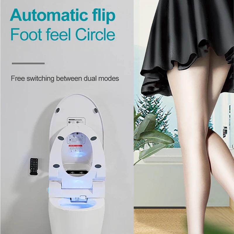 FOHEEL Интеллектуальный унитаз цельный туалет удлиненный с дистанционным