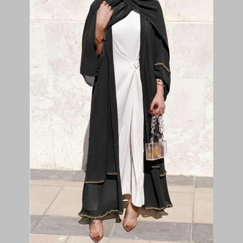 

Abaya Femme Kimono Kaftan Robe Dubai Islam Muslim Hijab Dress Abayas Caftan Marocain Qatar Oman Turkey Elbise Ramadan Clothing