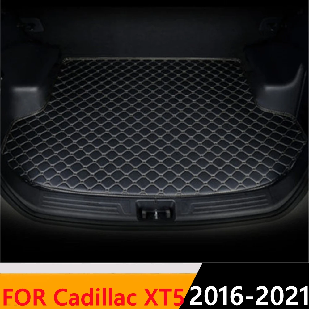 

Sinjayer Car Trunk Mat Waterproof AUTO Tail Boot Carpets Flat Side Cargo Carpet Pad Liner Fit For Cadillac XT5 2016 2017 18-2021