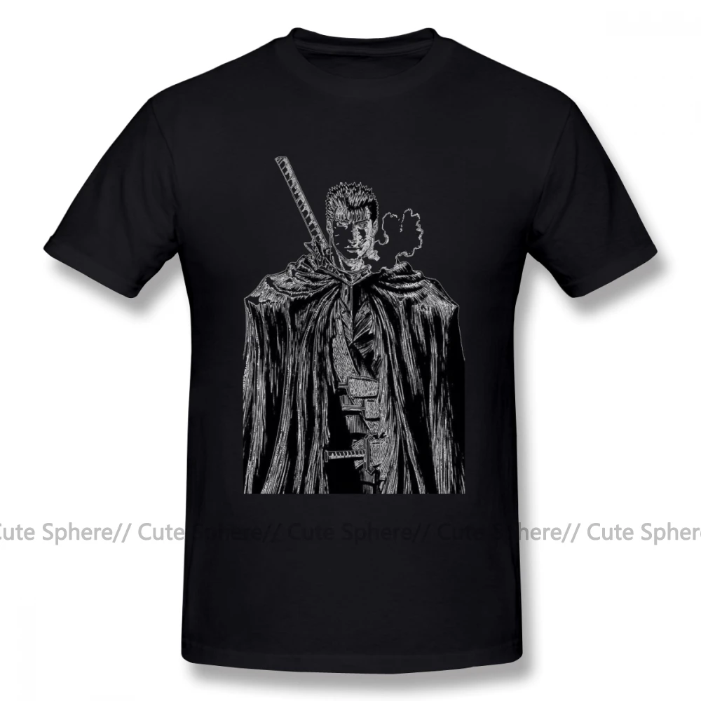 Футболка Guts Berserk Guts, Мужская футболка с принтом, 100 хлопок, короткий рукав, негабаритная Классическая забавная футболка
