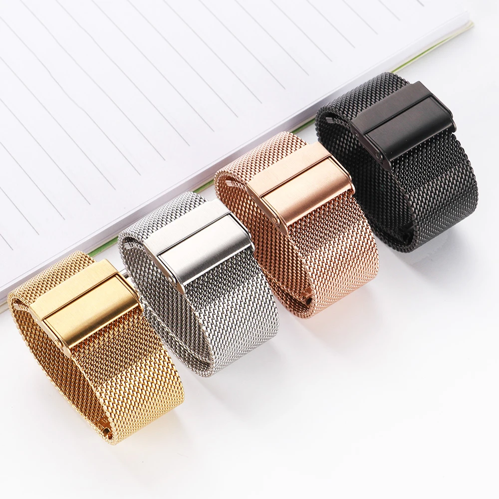 

Milanese strap General purpose watch Sport band 18mm 20mm 22mm iwatch pulseira Bracelet Wrist Table accessories