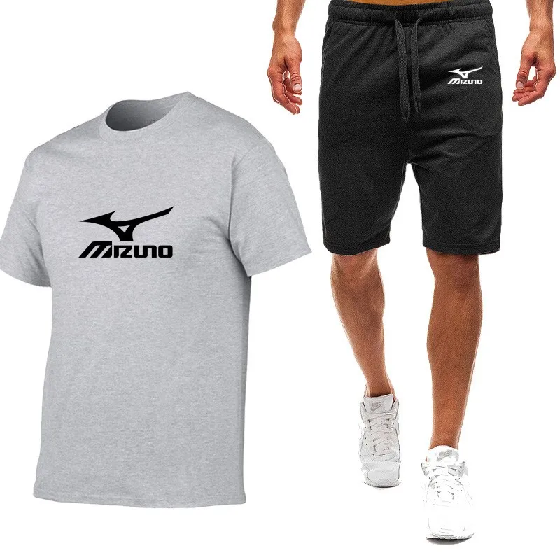 

2021 Popular New Cotton Men T-shirt + Running Shorts Suit Men's Sports Pants Summer High-quality Cotton T-shirt Running Clothes
