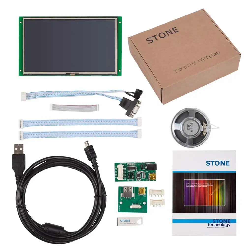 5 дюймовый сенсорный модуль HMI высокой яркости TFT LCD с контроллером + программа для