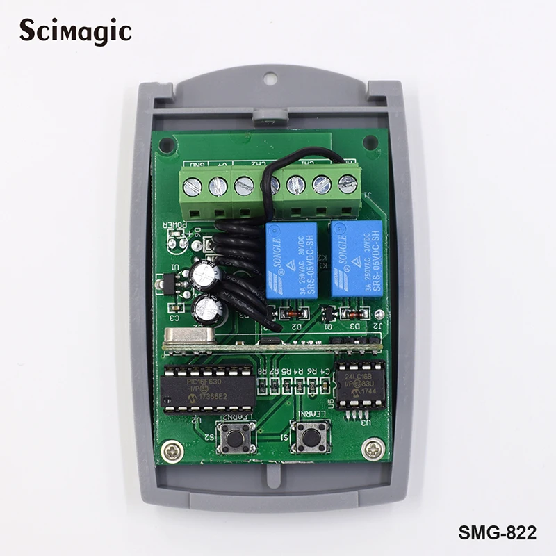 433 МГц гараж дверная антенна + 2 канала ворота гаража Управление приемник RF пульт