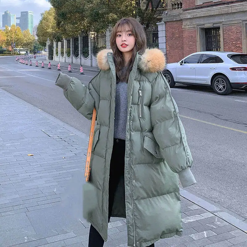 

Hiver High-Quality 50% White Duck Down Jacket Women's 2021 New Hot Style Outwear Thickened Straight Winter Cold-Proof Down Coats