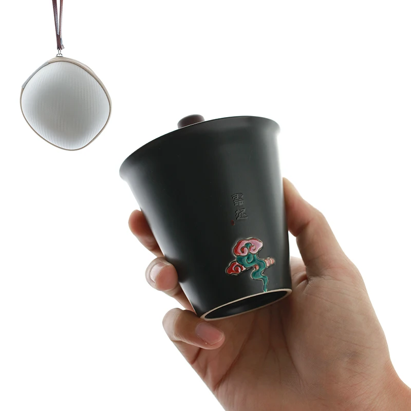 Portable Travel Tea set - Chinese/Japanese Porcelain Gongfu Set Traditional Ceremony with Teapots Teacups | Дом и сад