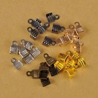 2000pcs crimp beads cove clasps cord end caps string ribbon leather clip foldover connectors supplies for diy jewelry findings