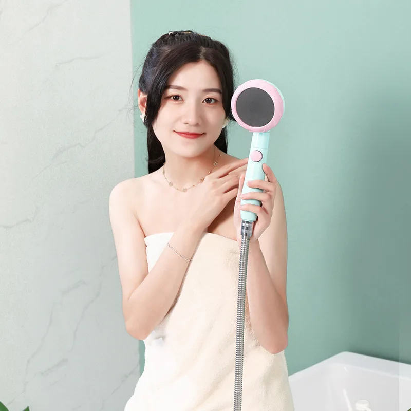 

Three-gear Shower Head High Pressure Adjustable Bathroom Shower Head One Key Control Water Heater Bathroom Accessories Rotatable