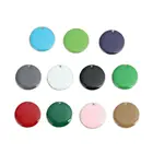 DoreenBeads модные медные эмалированные блестки кулон латунь красочные круглые стильные ювелирные изделия DIY Подвески 25 мм диаметром, 5 шт.