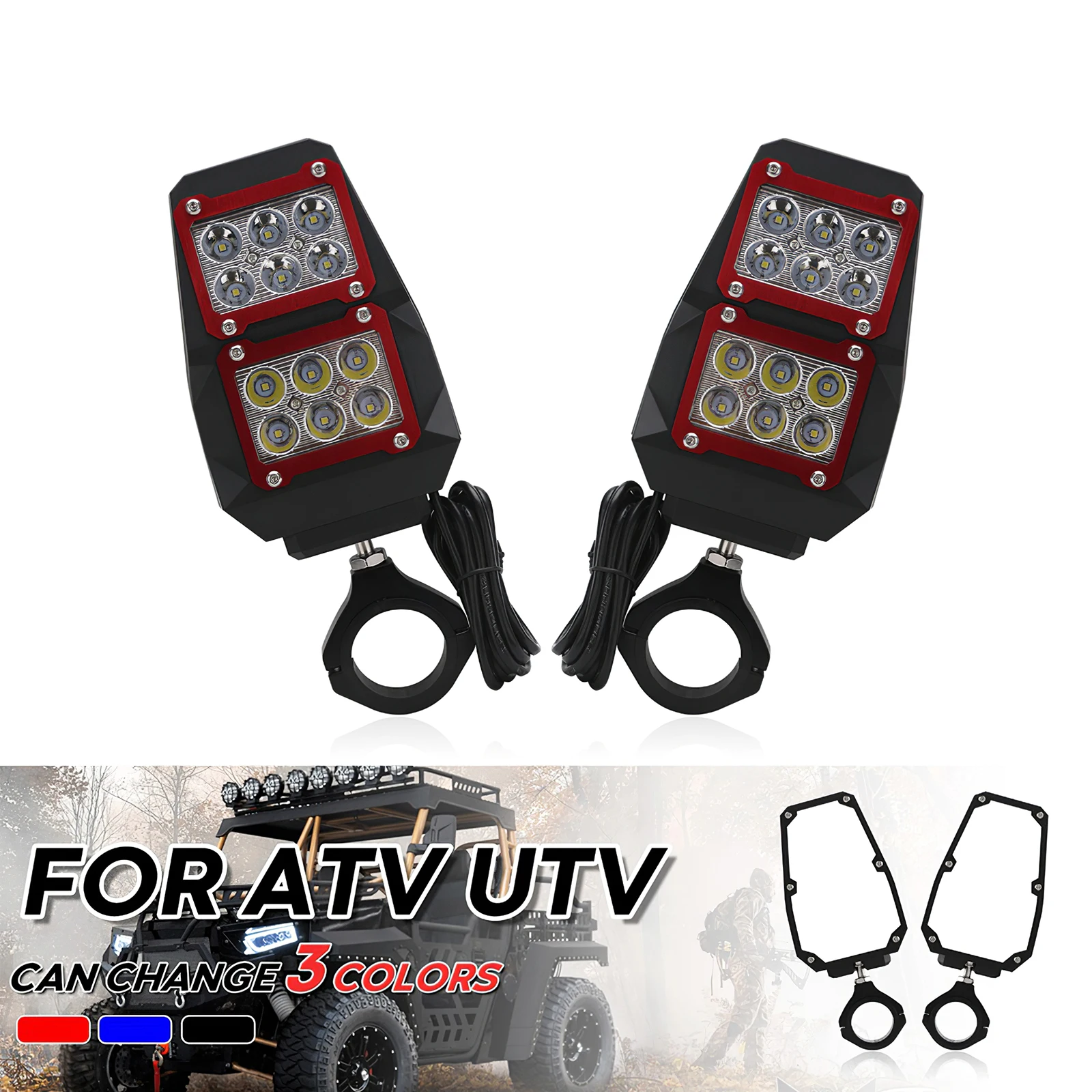 

Профессиональный ATV зеркало заднего вида со светодиодными огнями 1 пара заднего туалетное зеркало со светодиодной подсветкой для Yamaha Can-Am ...