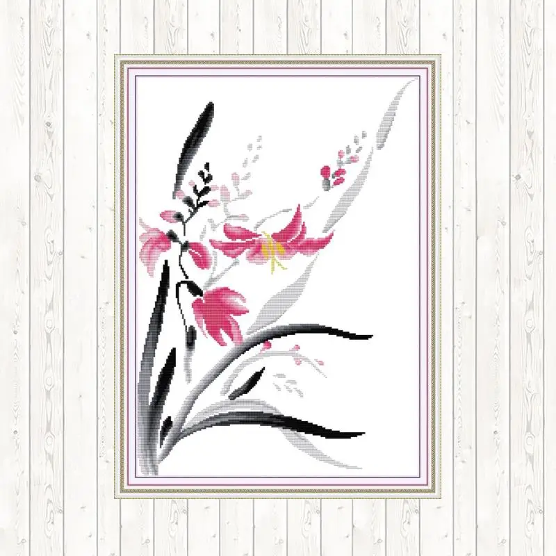 Даффодилс вышивка узоры наборы крест пакет стежка 14ct 11ct Печать холст DIY ремесла