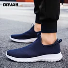 Модные мужские кроссовки, летняя сетчатая мужская обувь, черные легкие кроссовки для ходьбы, мужские слипоны, лоферы на плоской подошве для тенниса