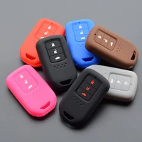silicone car key fob cover case set skin holder for honda accord civic crv pilot fit city 3 button smart remote keyless