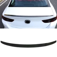 For Mazda 3 Sedan 2020 2021 Exterior Accessories Carbon Fiber Rear Trunk Spoiler Wing Molding Strip Cover Trim Car Styling
