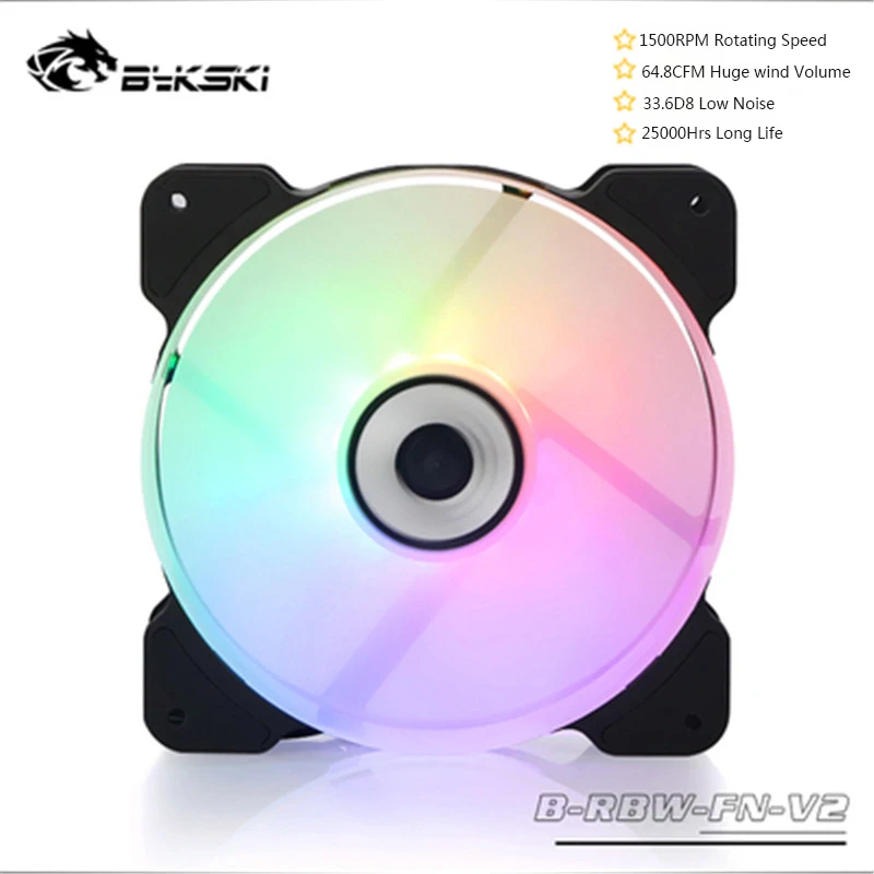 Bykski B RBW FN V2 RGB PC чехол Охлаждающие вентиляторы 5 в 3PIN бесшумные 120x120x25 мм вентилятор