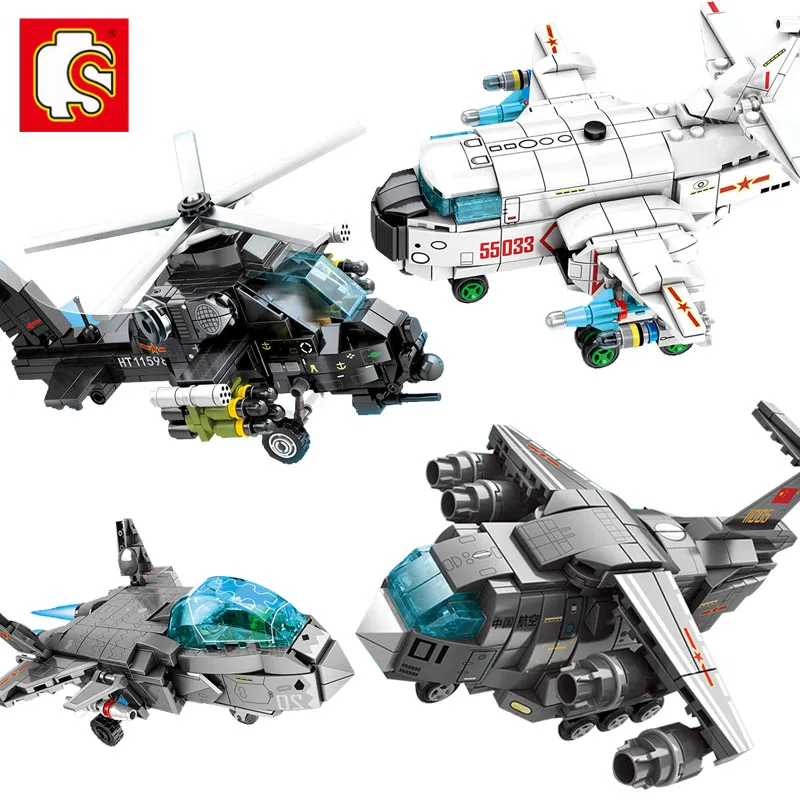 SEMBO авиационная серия MOC Technic строительные блоки летательный самолет транспорт